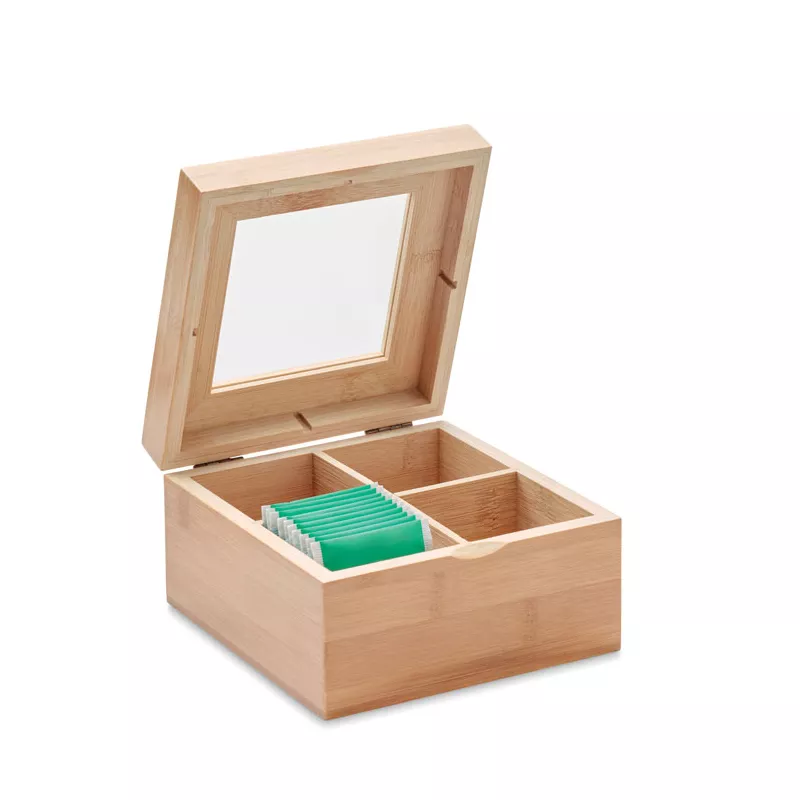 Pudełko na herbatę bambusowe CAMPO TEA - Drewna (MO9950-40)