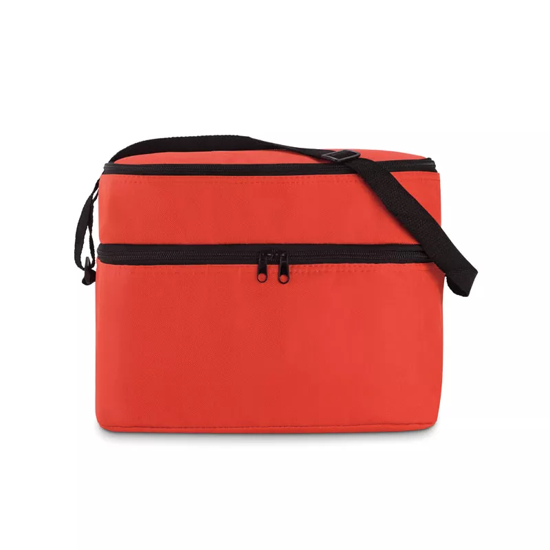 Torba termiczna z 2 przegrodami z poliestru 600D CASEY - Czerwony (MO8949-05)