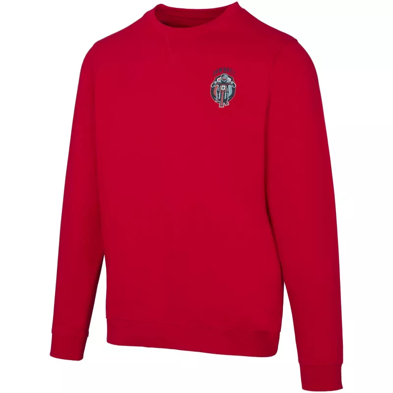 Jasper organiczna bluza unisex z recyklingu o gramaturze 280 g/m² z okrągłym dekoltem i certyfikatem OCS - Czerwony (39561-RED)