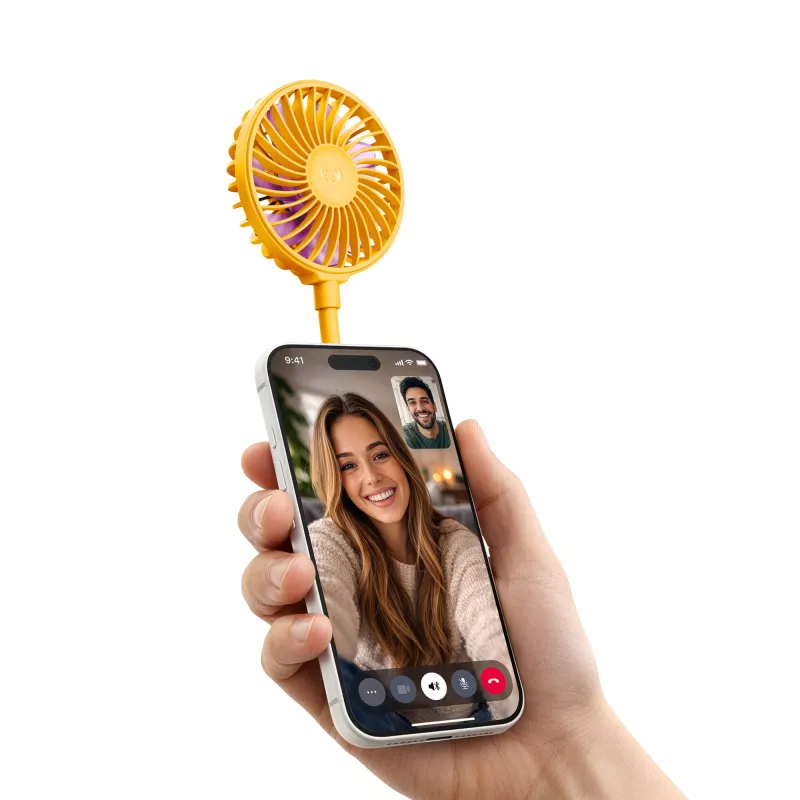 Fresh 'n Rebel Bezprzewodowy Magnetyczny Wentylator z Podstawką pod Telefon - żółty (LT49755-N0041)