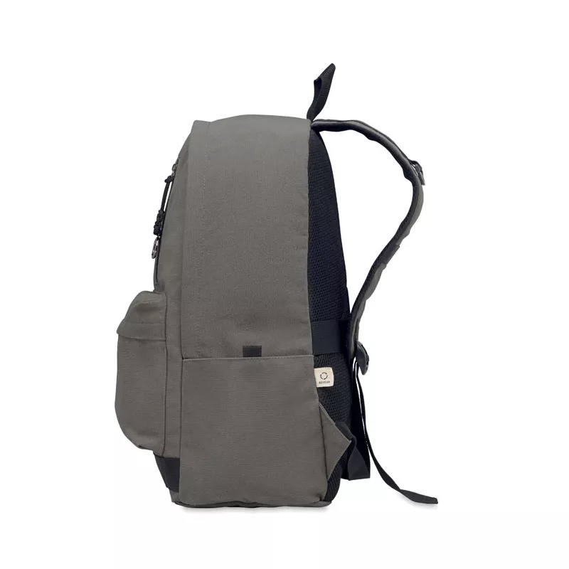 Plecak na laptop 15" z recyklingu 450 g/m² LEIRUR - Kamienny Szary (MO2391-15)