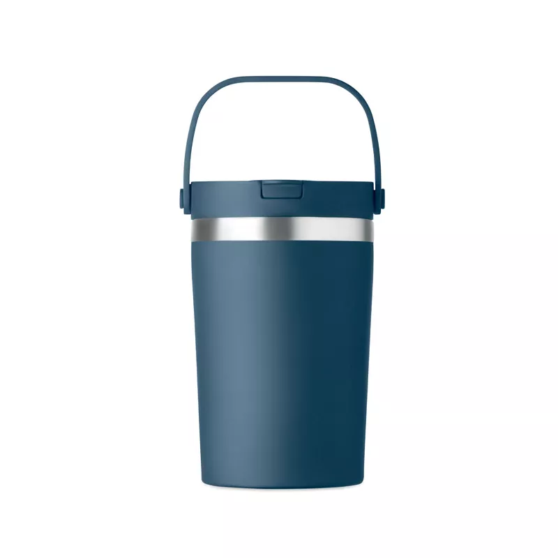 Kubek termiczny ze słomką i paskiem 350 ml COZYCUP - Francuski Granat (MO2922-85)