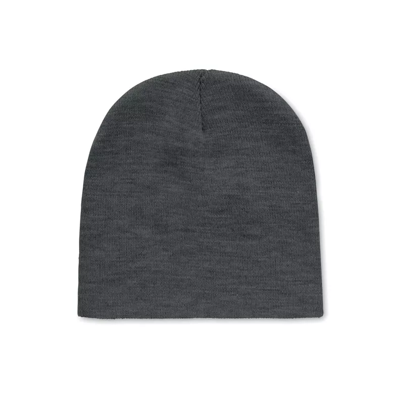 Czapka zimowa unisex z dzianiny RPET MARCO RPET - Bialy/Czarny (MO9964-33)