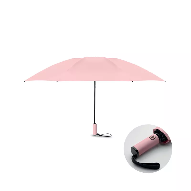 Parasol odwrotny składany 23" z RPET AGUMBE - Dziecięcy Róż (MO2925-11)