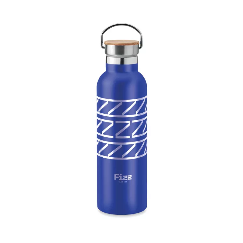 Termos z bambusową pokrywką 750 ml HELSINKI MED - Niebieski (MO6372-04)