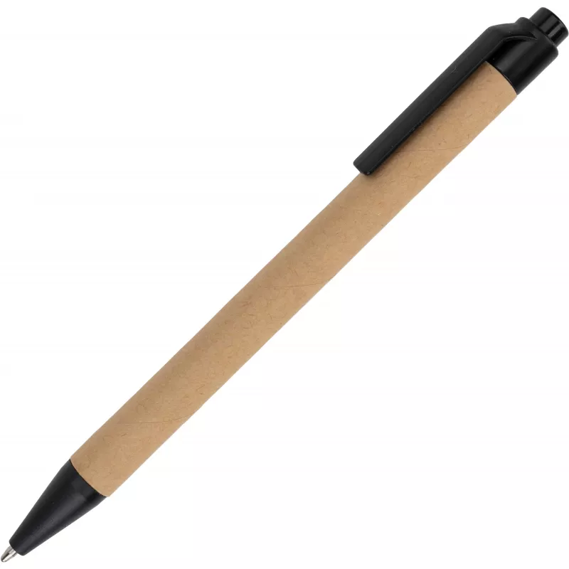 Notatnik A5 z czystymi stronami i długopisem z materiałów z recyklingu CHLOE - czarny (2377603)