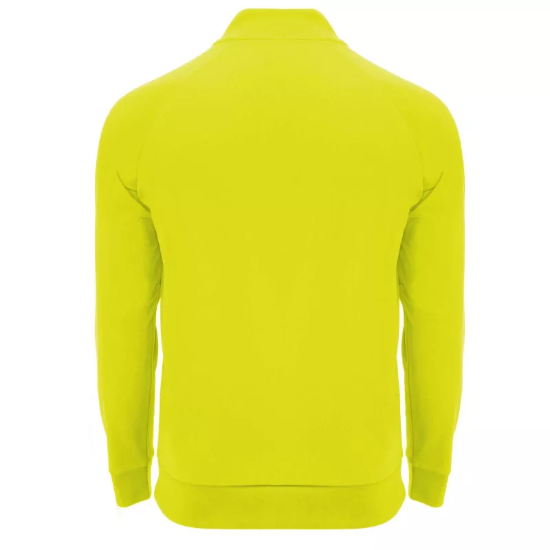 Epiro bluza unisex z długim rękawem i zamkiem błyskawicznym 1/4 200 g/m² - Fluor Yellow (R1115-FLYELLOW)