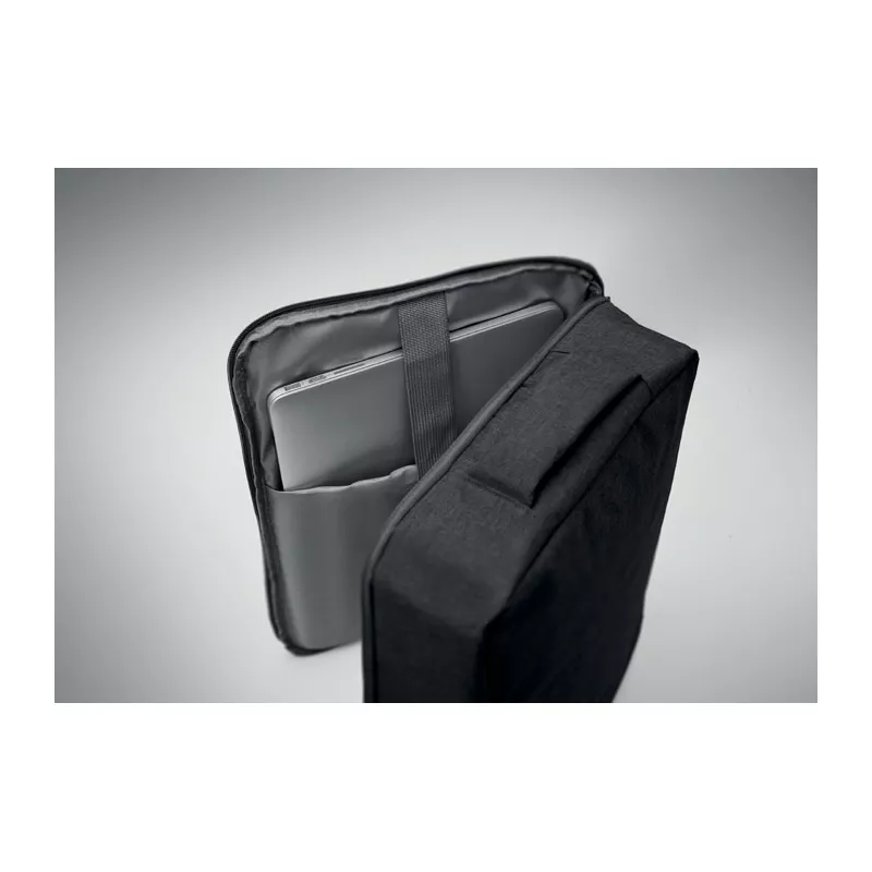 Plecak na laptop 15" z RPET LAUGAR - Czarny (MO2305-03)