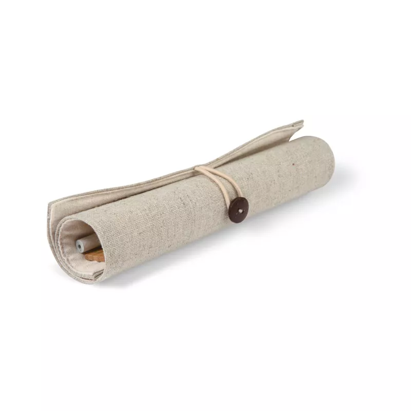Zestaw biurkowy w etui z juty ECOSET - Bezowy (MO7755-13)