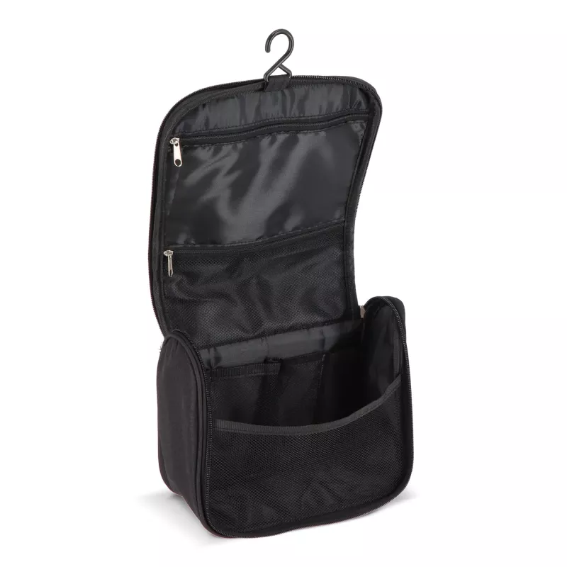 Torba podróżna na kosmetyki rPET 300D Kora - czarny (LT95396-N0002)