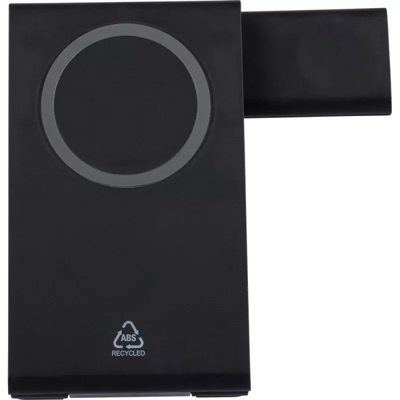 Magnetyczna ładowarka bezprzewodowa 3 w 1, 15W - czarny (VB139-03)
