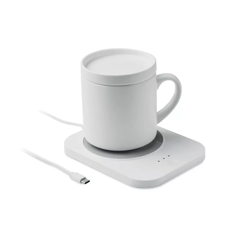 Podgrzewacz do kubka z ładowarką 15W i kubkiem SIROTER - Bialy (MO2726-06)