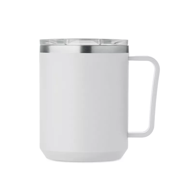 Kubek dwuścienny z przesuwaną pokrywką 400 ml COCOA - Bialy (MO2900-06)