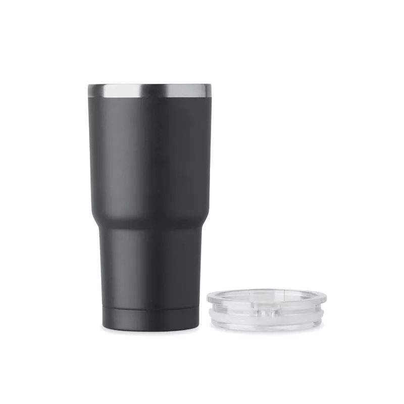 Kubek termiczny ze stali z recyklingu 500 ml SUM - Czarny (MO2597-03)