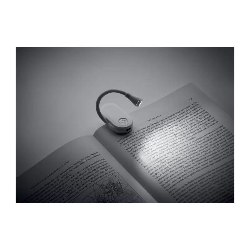 Lampka LED do książki z akumulatorem SCENE REPLA - Bialy (MO3241-06)