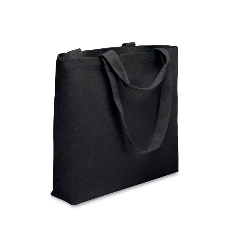 Torba plażowa z recyklingu 320 g/m² MALDI BEACH - Czarny (MO2485-03)