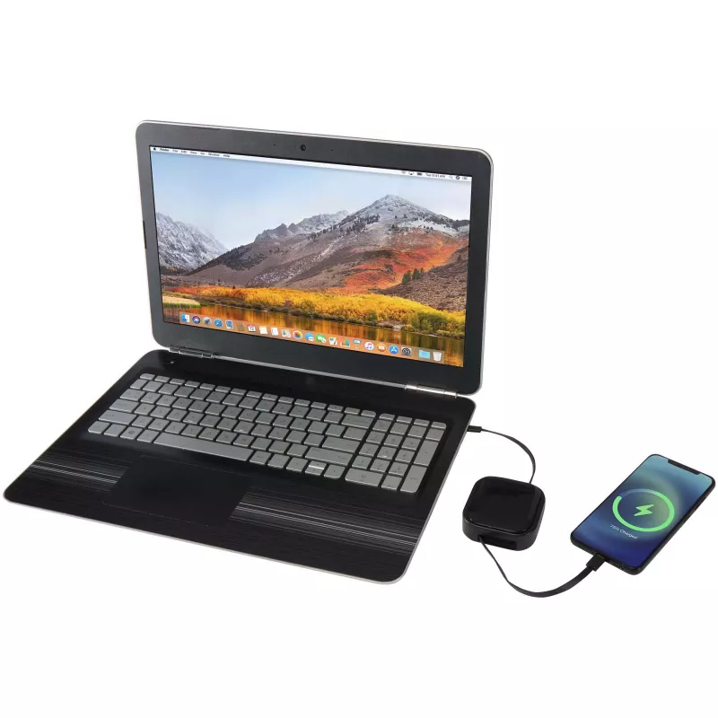 Gloas kabel 5-w-1 z recyklingu do synchronizacji danych z funkcją szybkiego ładowania 100 W i zestawem narzędzi do smartfonów - Czarny (12444890)