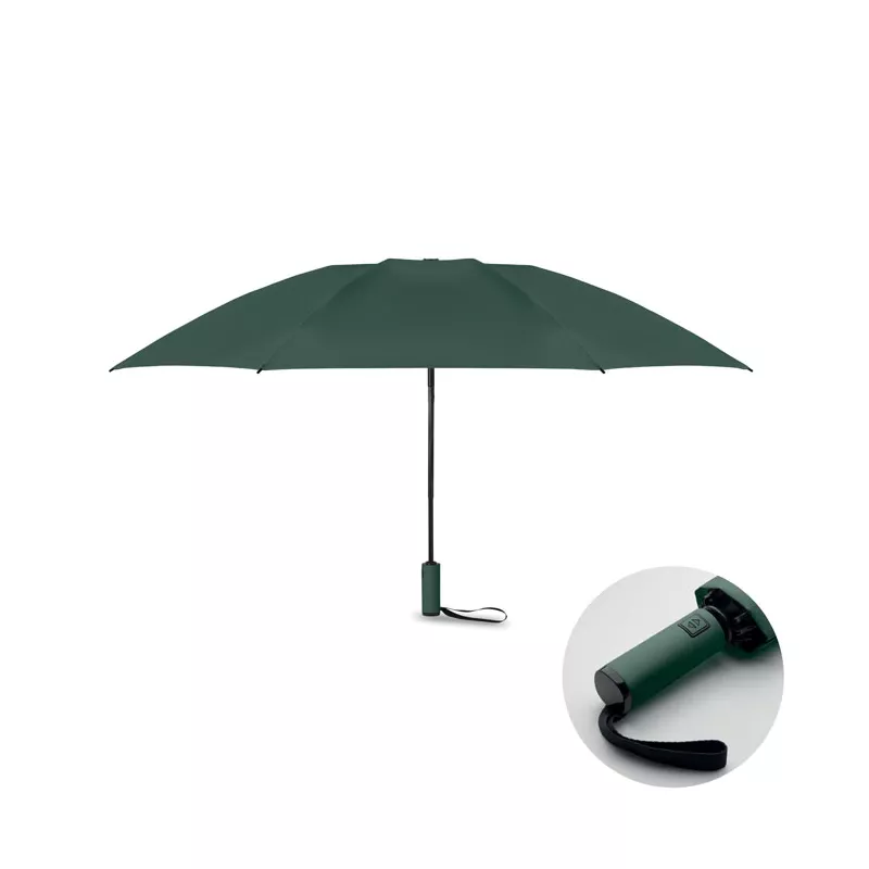 Parasol odwrotny składany 23" z RPET AGUMBE - Zielony (MO2925-09)