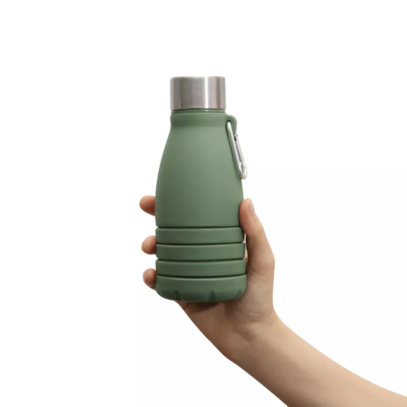 Składana butelka do picia 550 ml BIG GETS SMALL - oliwkowa zieleń (56-0603192)