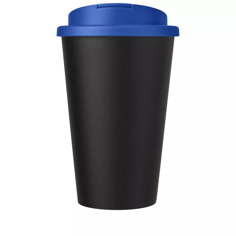 Kubek Americano® Eco z recyklingu o pojemności 350 ml z pokrywą odporną na zalanie - Czarny-Średnioniebieski (21042591)