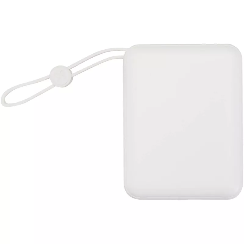 Acrux powerbank do tabletu o pojemności 10 000 mAh i mocy 35 W z wbudowanym kablem typu C - wykonany z tworzyw sztucznych pochodzących z recyklingu. - Biały (12445001)