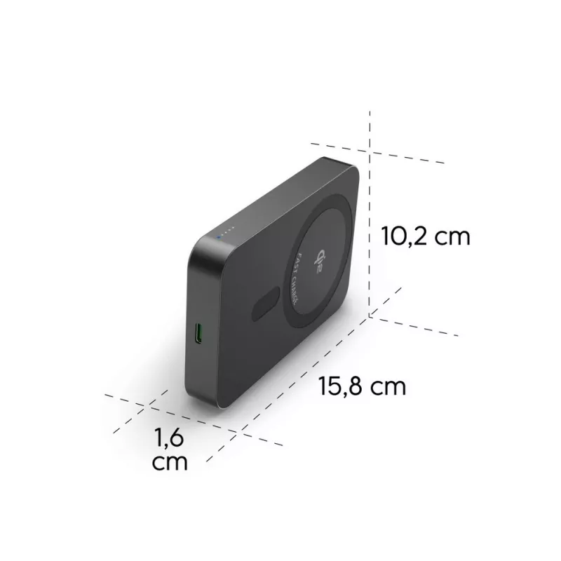 Magnetyczny power bank 10000 mAh Hama - czarny (VH037-03)