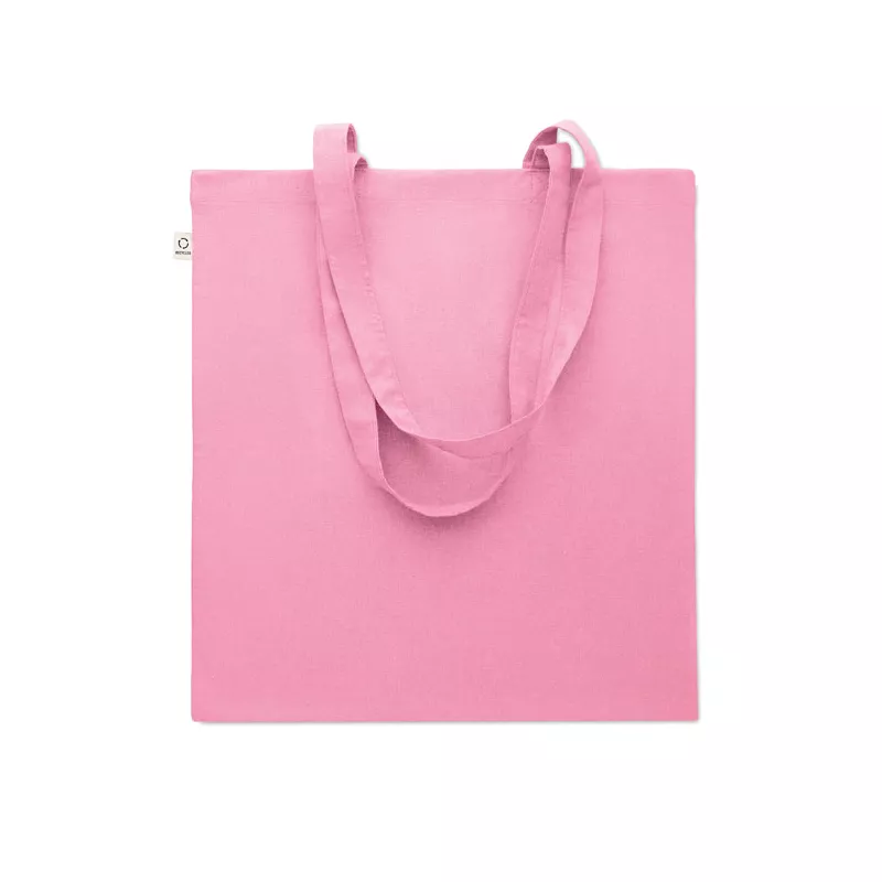 Torba z bawełny z recyklingu 140 g/m² VIVEKA COLOUR - Dziecięcy Róż (MO2302-11)