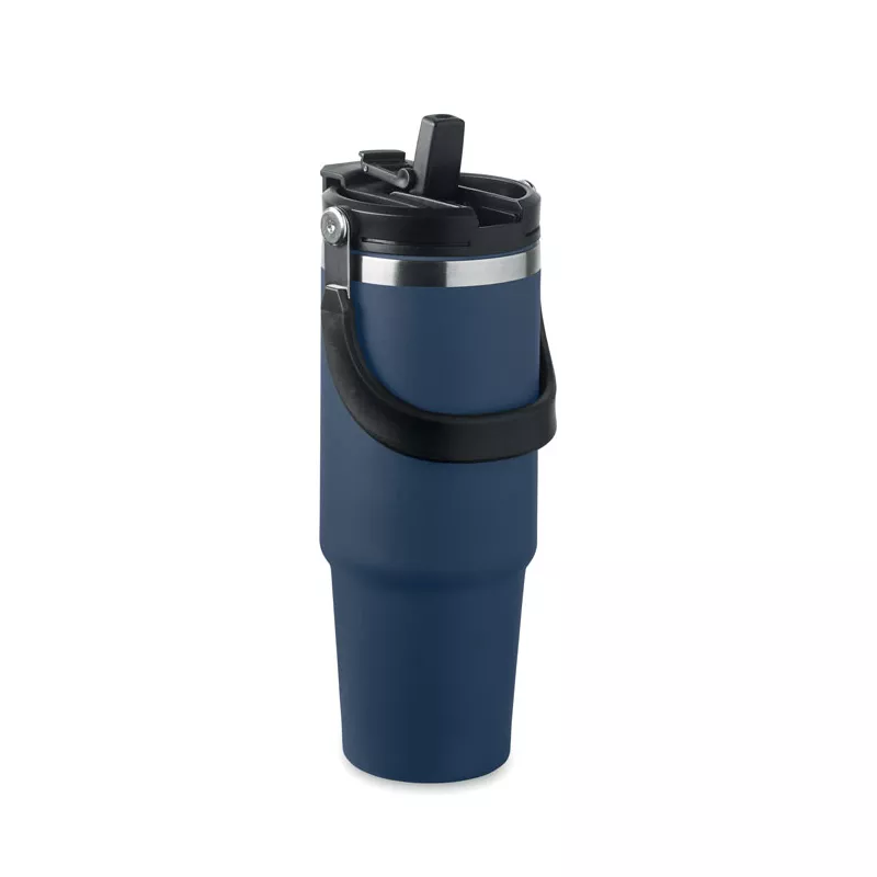 Kubek termiczny ze słomką ze stali 850 ml SUMA HAND - Francuski Granat (MO2561-85)