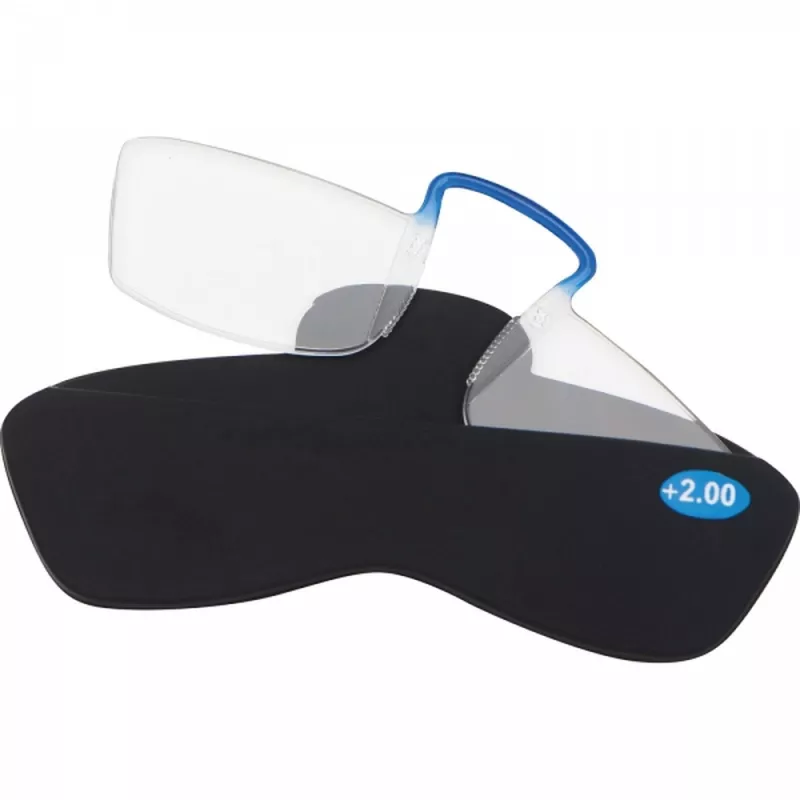 Okulary +2.00 z etui do smartfona CESARE - czarny (5075503)