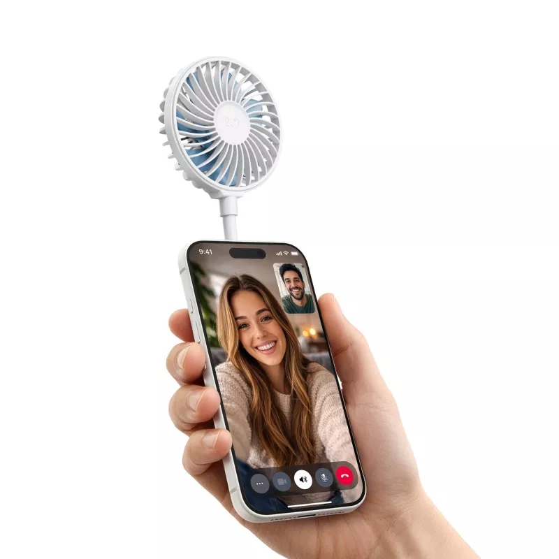 Fresh 'n Rebel Bezprzewodowy Magnetyczny Wentylator z Podstawką pod Telefon - biały (LT49755-N0001)