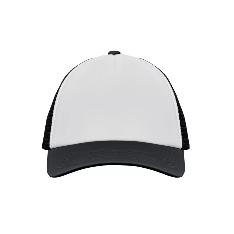 Czapka trucker 5-panelowa 150 g/m² BUBBLE - Bialy/Czarny (MO2269-33)