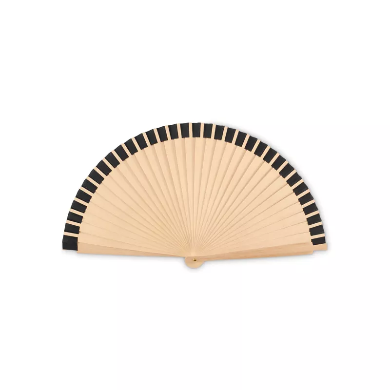 Wachlarz drewniany z 34 żebrami WOODFAN - Czarny (MO2883-03)