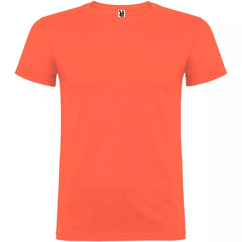 Koszulka T-shirt męska bawełniana 155 g/m² Roly Beagle - Koralowy (R6554-CORAIL)