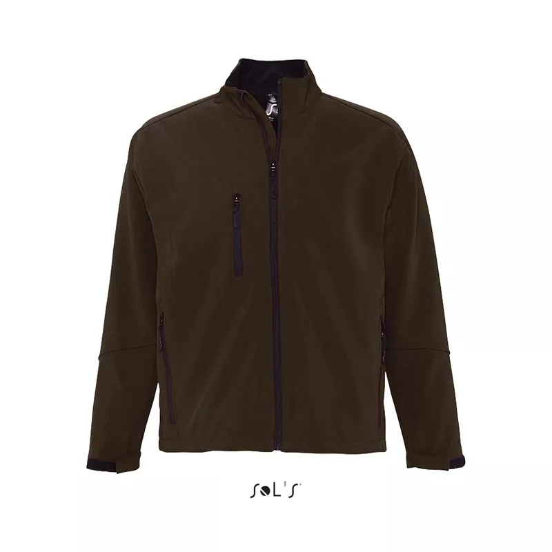 Softshell męski 3-warstwowy 340 g/m² Sol's RELAX - Dark Chocolate (S46600-DC)
