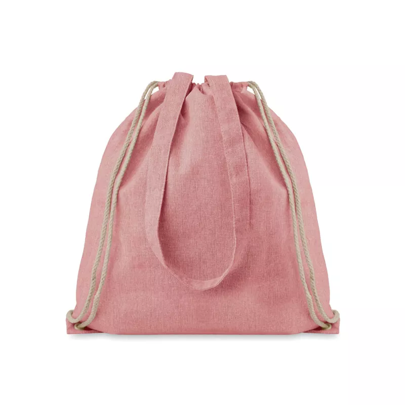 Torba ze sznurkiem z recyklingu 140 g/m² MOIRA DUO - Czerwony (MO9603-05)