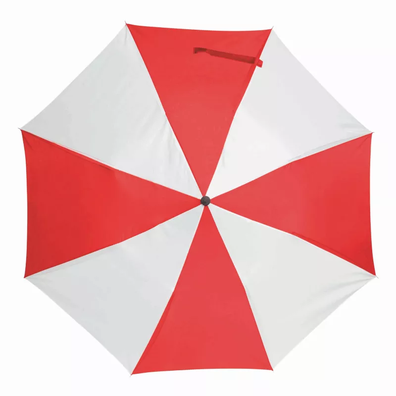 Parasol składany bez automatu REGULAR - biały, czerwony (56-0101111)