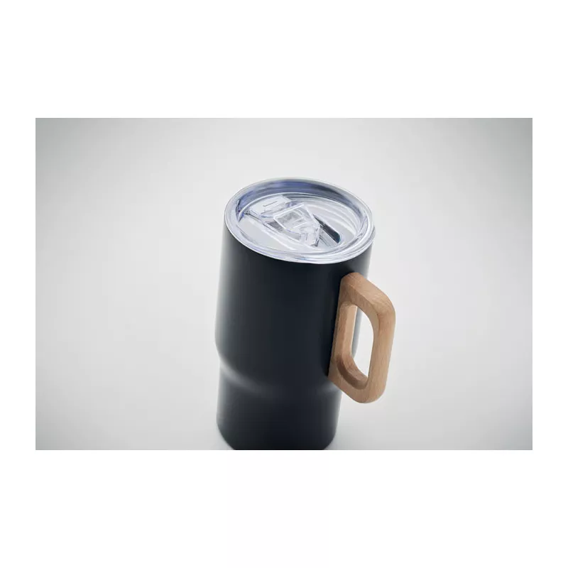 Kubek termiczny ze stali z recyklingu 350 ml TUMBOO - Czarny (MO2499-03)