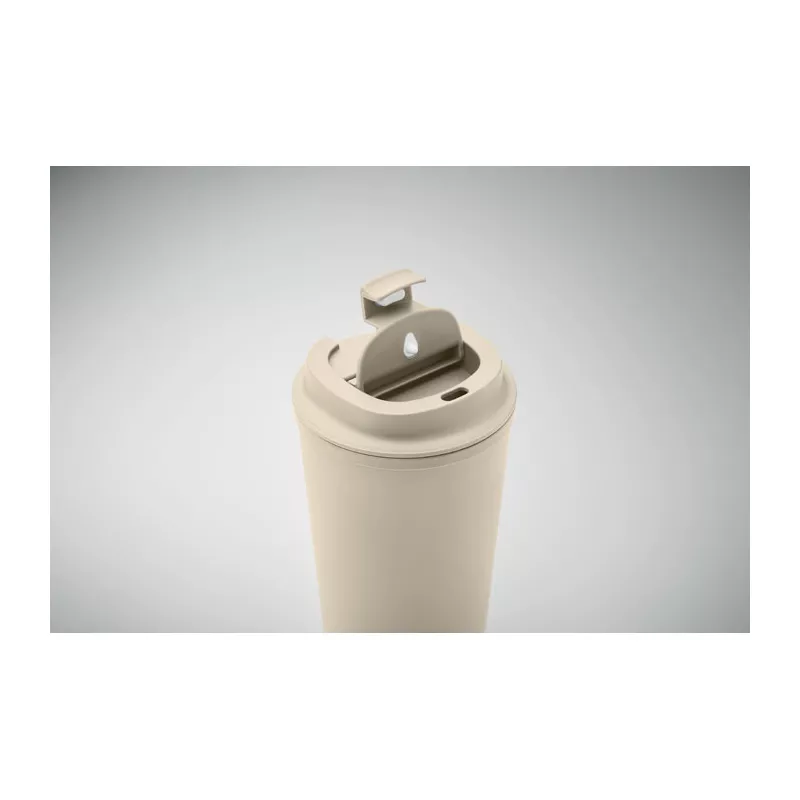 Kubek dwuścienny z PLA 350 ml BEIBAKU - Bezowy (MO2310-13)