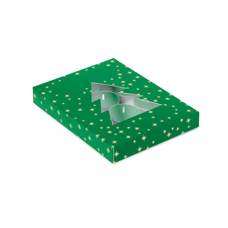 Świeczki zapachowe cynamonowe 12 szt. RADIANT - Zielony (CX1607-09)