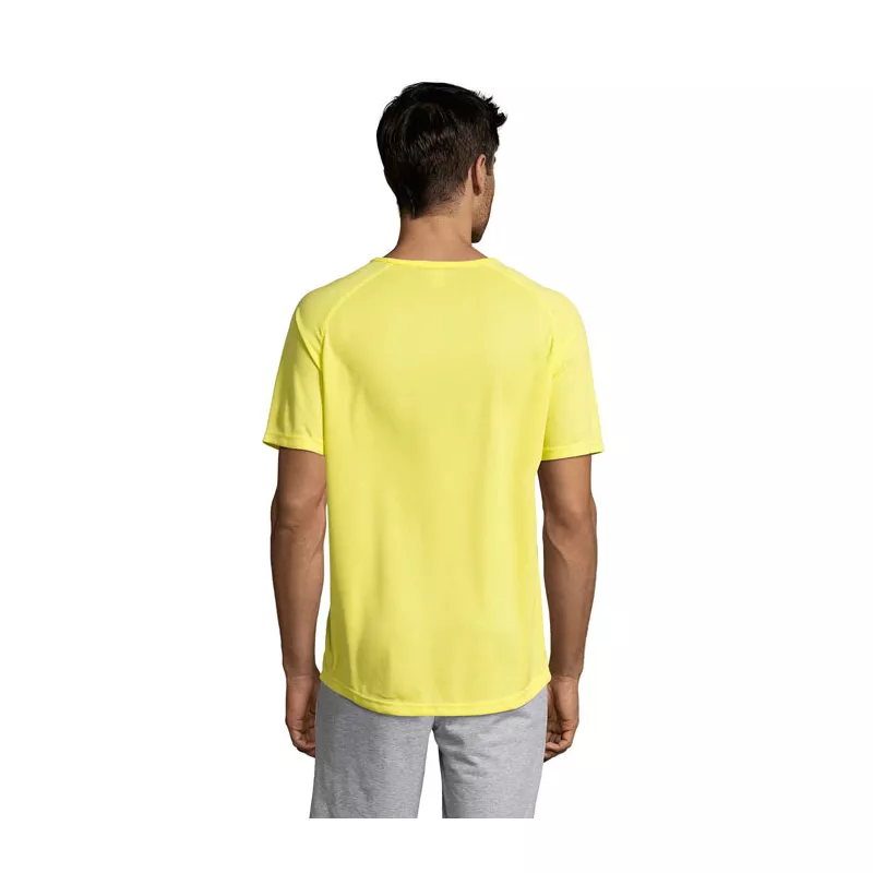 Koszulka sportowa męska raglan 140 g/m² Sol's SPORTY - Lemon (S11939-LE)