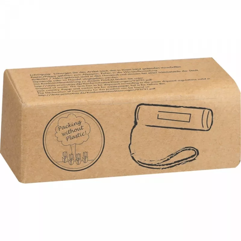 Latarka LED z diodą COB RHONDA - czarny (9379103)