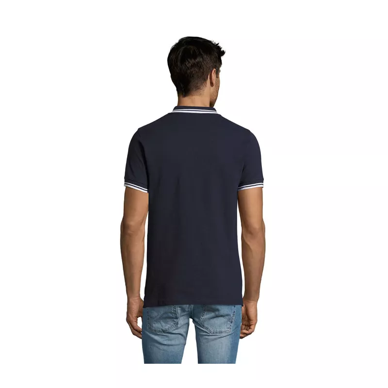 Koszulka polo męska bawełniana 200 g/m² Sol's PASADENA - Francuski Granatowy/biały (S00577-FW)