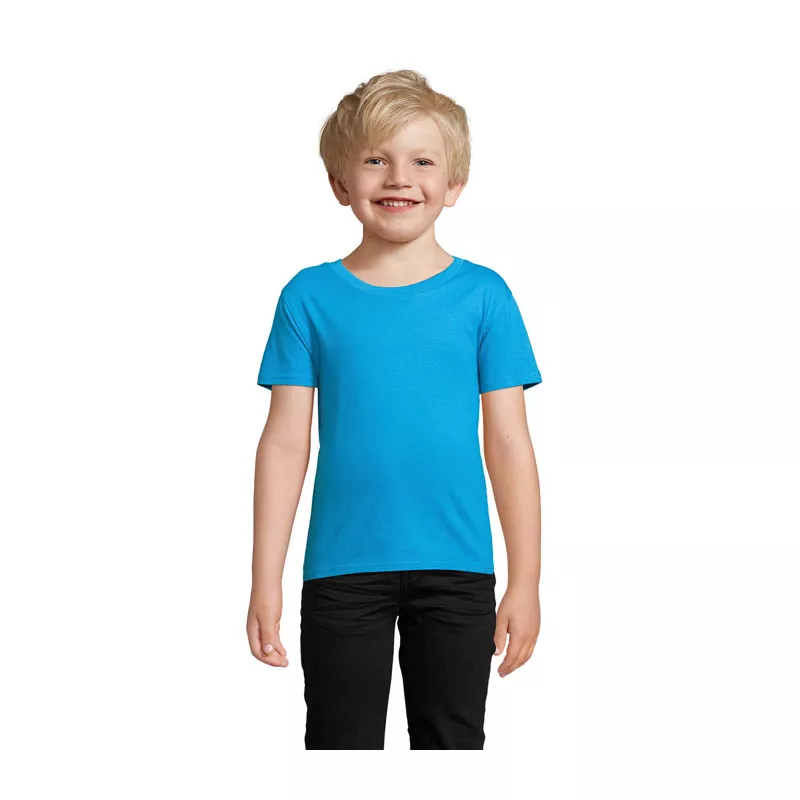 Koszulka dziecięca organiczna Sol's PIONEER KIDS - Aqua (S03578-AQ)