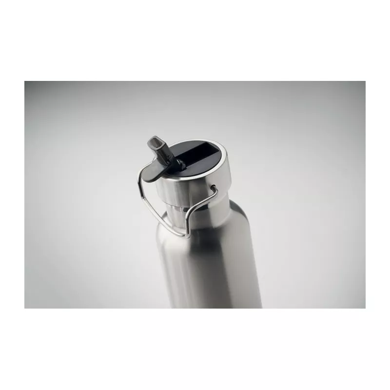 Butelka termiczna ze słomką 660 ml RIFLOW - Srebrny Mat (MO2283-16)
