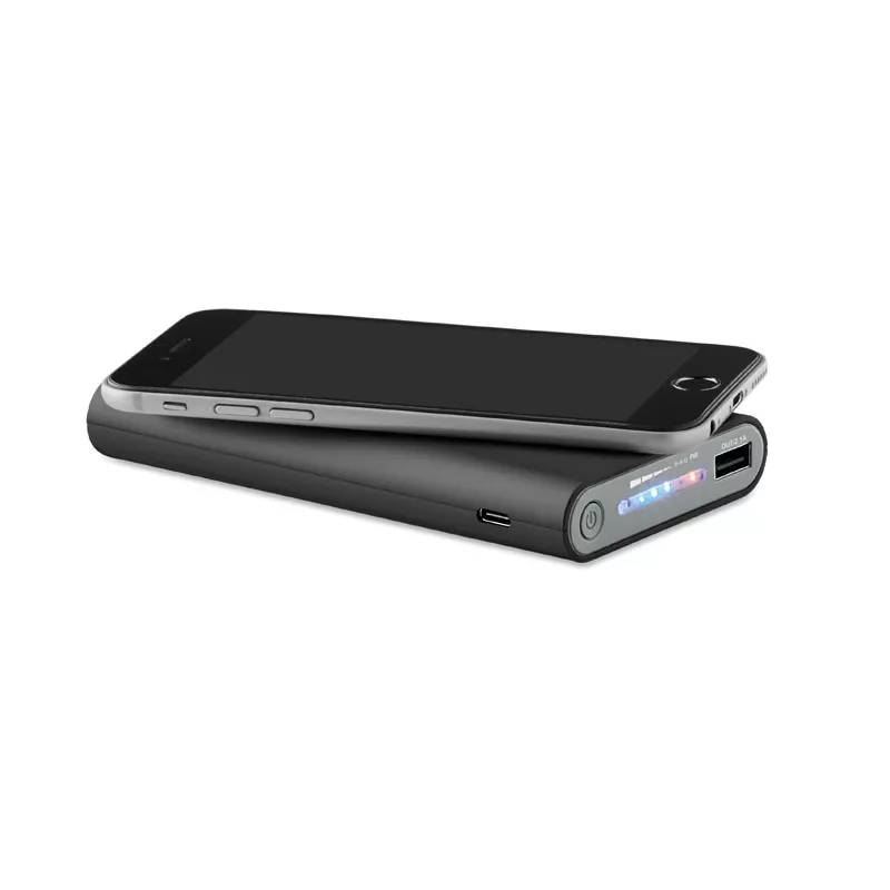 Powerbank bezprzewodowy 8000 mAh VIGOR - Czarny (MO9238-03)