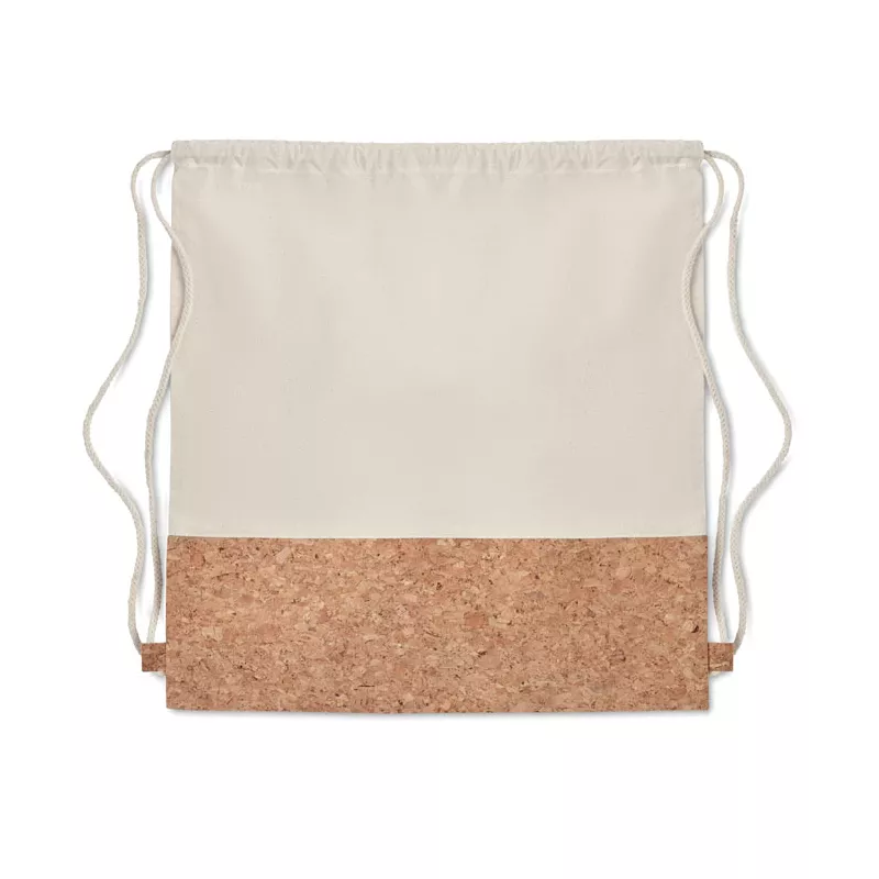 Worek bawełniany z korkowym wykończeniem 160 g/m² ILLA - Bezowy (MO9515-13)