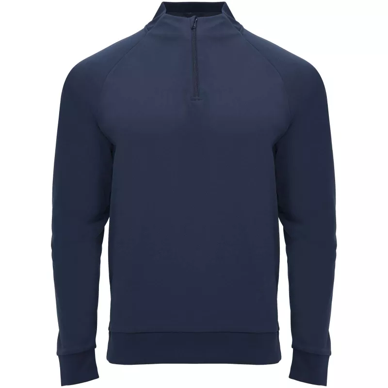 Epiro bluza unisex z długim rękawem i zamkiem błyskawicznym 1/4 200 g/m² - Navy Blue (R1115-NAVYBLUE)