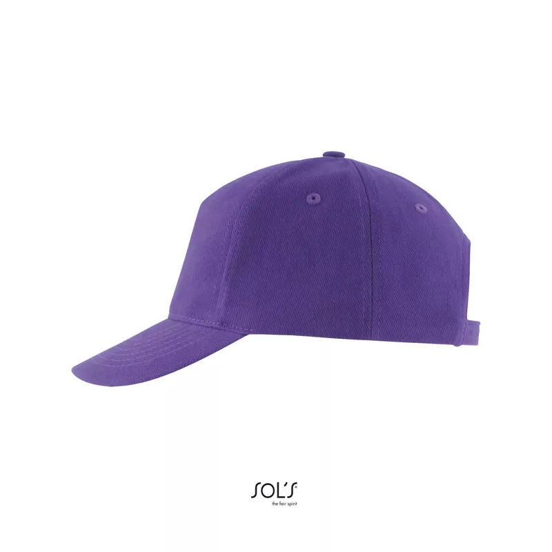 Czapka z daszkiem 5-panelowa 260 g/m² Sol's LONG BEACH - Dark Purple (S00594-DA)