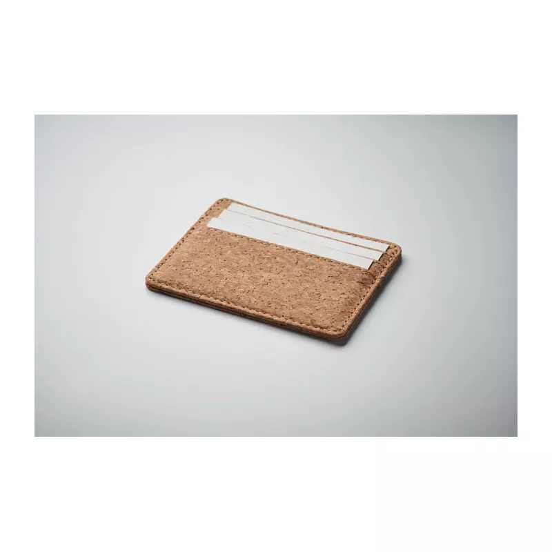 Etui na karty z korka z RFID WALLK - Bezowy (MO2625-13)