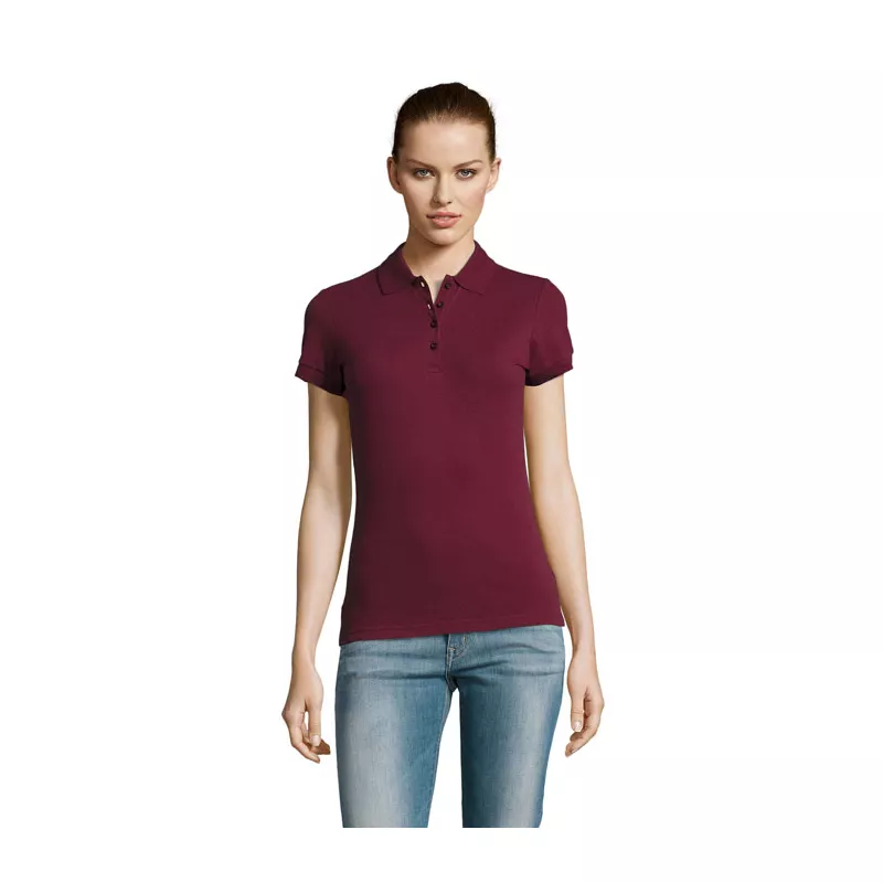Koszulka polo damska piqué 170 g/m² Sol's PASSION - Burgundy (S11338-BG)